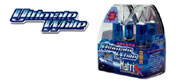 Ultimate White 95% xenon super bright blue tint HID look headlight bulbs at LIGHTLENS.COM